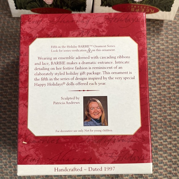 💕✨ Vintage Barbie Hallmark Christmas Ornaments ~ First Five In The Series ✨💕 - Picture 9 of 12